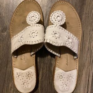 JACK ROGERS WHITE SANDALS